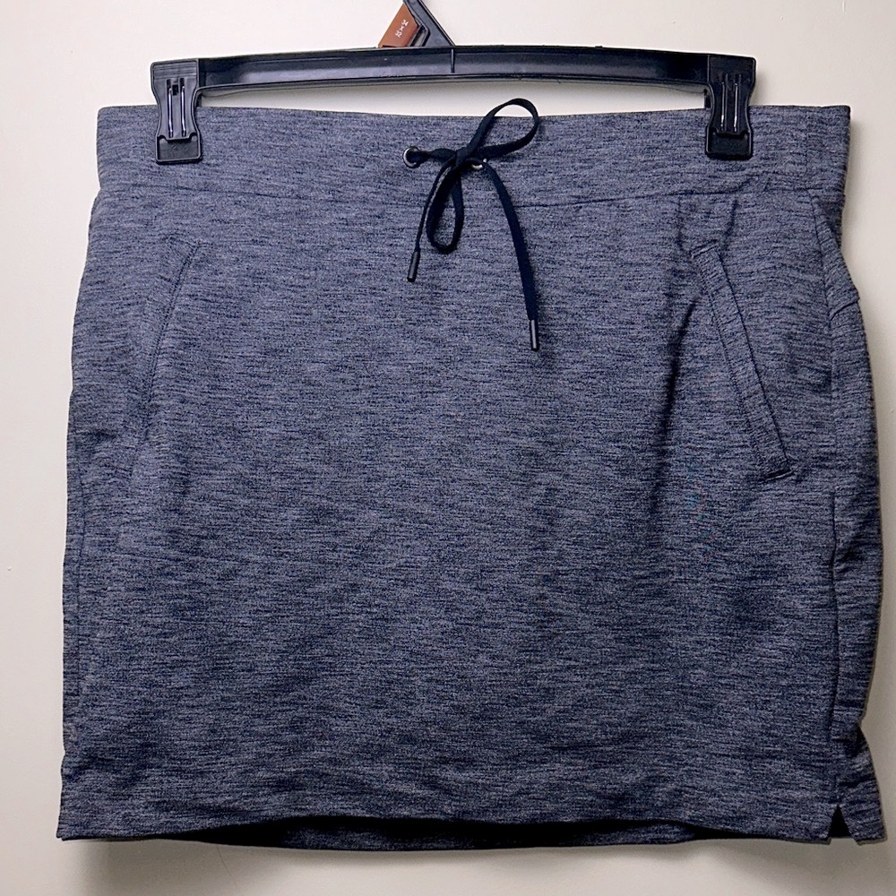Athleta Gray Drawstring Skort W/ Pockets Size Mt - image 1